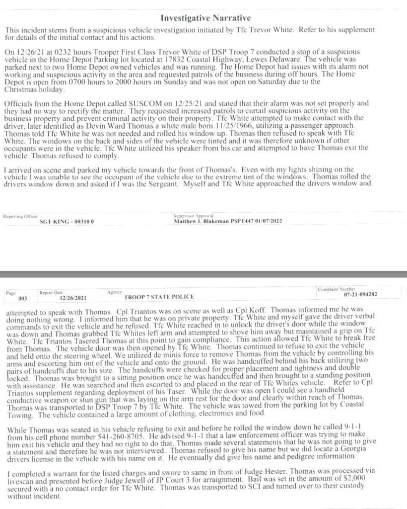 Cops Tase and Arrest Guy Sleeping in his Truck in a Home Depot Parking